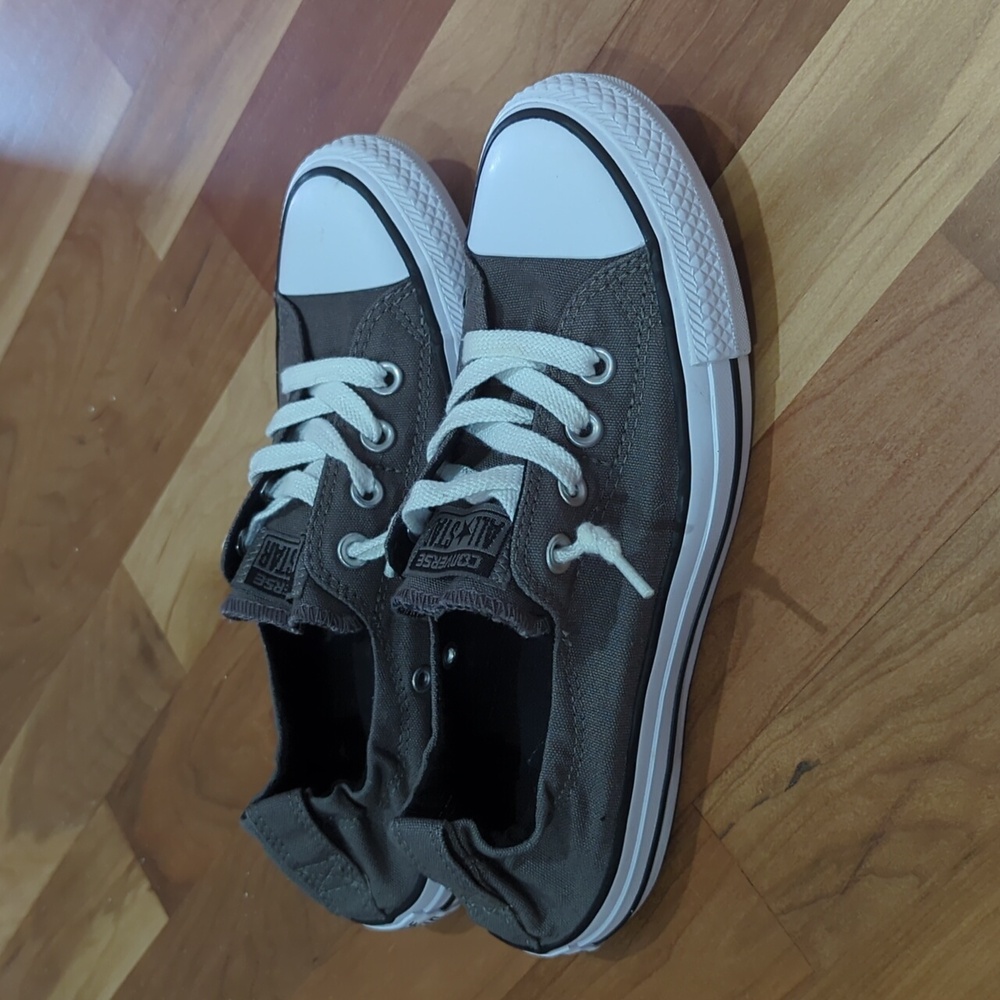 Converse all star grey white size 8
